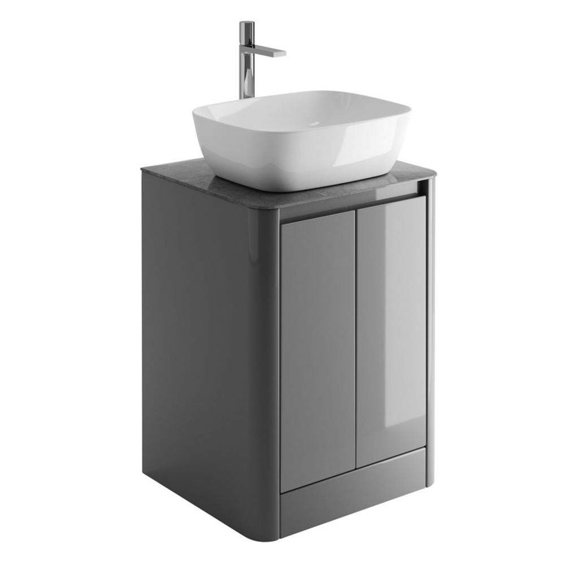 Dalessio 550mm Free-Standing Single Vanity, Light Grey, Grey