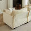 Canapé modulaire modulaire, ensemble de canapé en forme de L de 110 pouces pour le salon, canapé à 3 places confortable avec repose-pieds mobile, combinaison de bricolage, chenille, beige