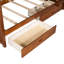 Lit superposé simple au-dessus de simple avec échelles et deux tiroirs de rangement (noyer) (VIEUX SKU: LT000265AAD)-1812866677