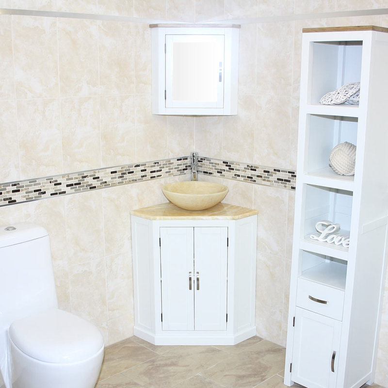 Ande 550mm Single Bathroom Vanity with Vessel Stone Basin