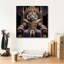 Toile épique «King Tiger» par Rey Klimt, 18 po x 18 po