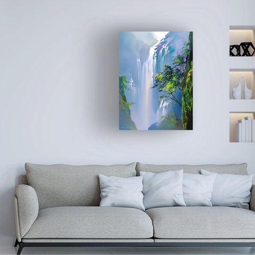 Millwood Pines Landscape Spring Cascades On Canvas Print | Wayfair