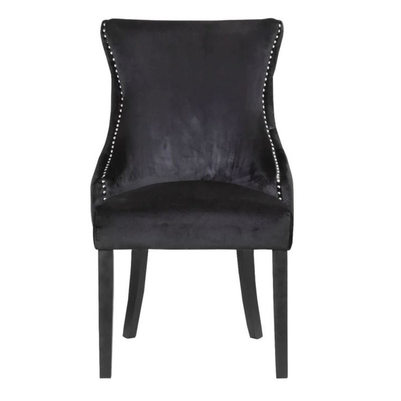 Stonefort Chair (Wood Legs), Black