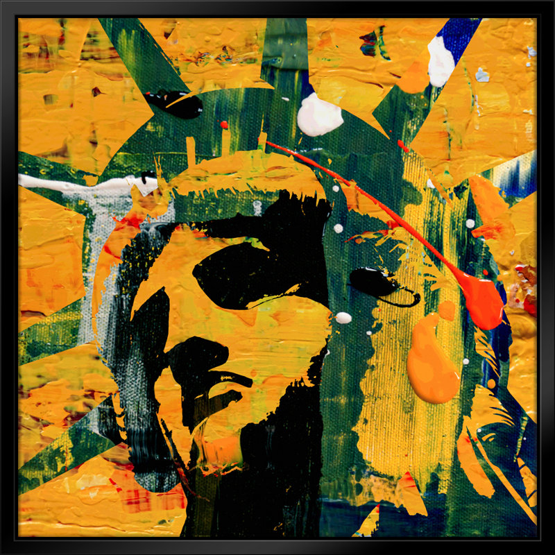 «Liberty I Pop Art», estampe numérique sur toile avec cadre flottant vertical, H 18 po x l 18 po