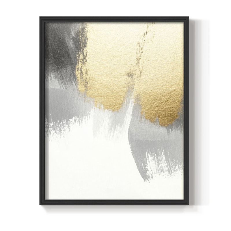 Abstrait, reproduction encadrée CDLI - prêt à être accroché , H 14 po x l 11 po, Noir
