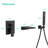 Matte Black Wall Mount Tub Filler Bathroom Shower , 59" Hose Handheld Shower, - Balanced Valve For Safe Bathing Bathtub Faucet In Modern Style, Finish, With And Waterfall Spout