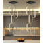5-ring Modern Led Dimmable Chandelier Black-130134090