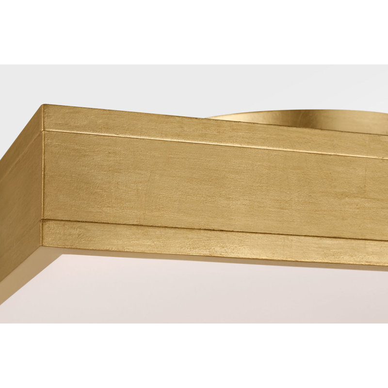Dupont Square Semi Flush, Gild, 4" H x 16" W x 16" D
