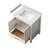 30" Bathroom Vanity Cabinet Set with Granite Top, Solid Wood Cabinet With Single Sink White