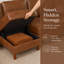 Sectionals with Storage, 120 Inch PU Leather Rustic Sofa for Family Home-305345265