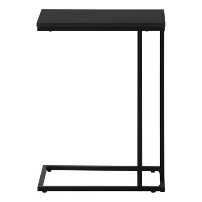 Table d'appoint en stratifié noir pour espace de bureau, chambre à coucher, salon, côté contemporain