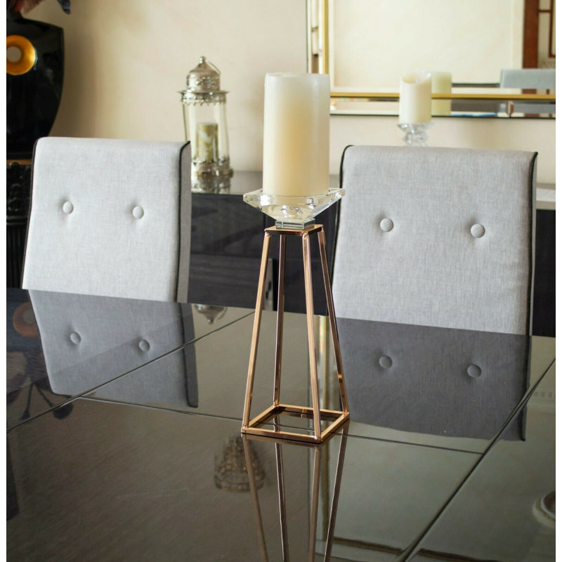 Metal Pillar Candlestick Tealight Holder