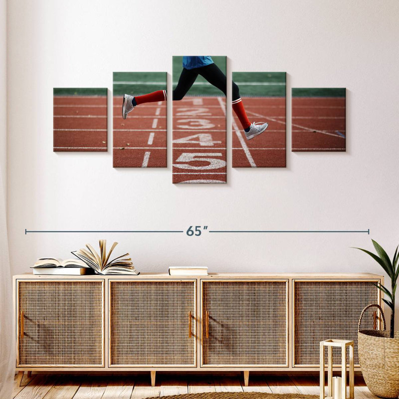 Athletic Track And Field, 24" H x 55" W