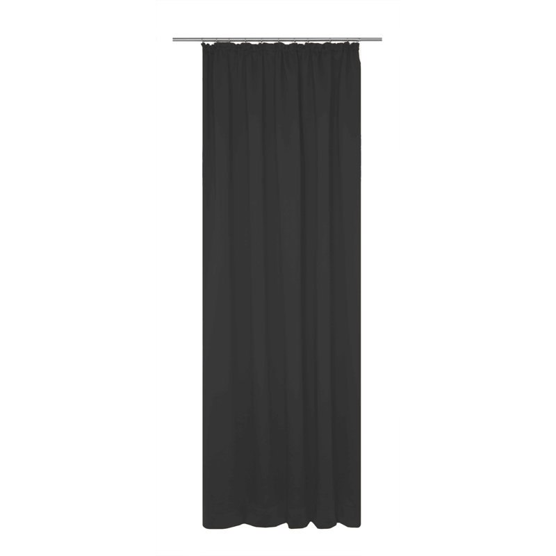 Torquay Blackout Curtain Pair, 145cm Width x 255cm Drop, Black