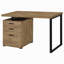 Bureau d'ordinateur à 3 tiroirs Trowbridge Mango
