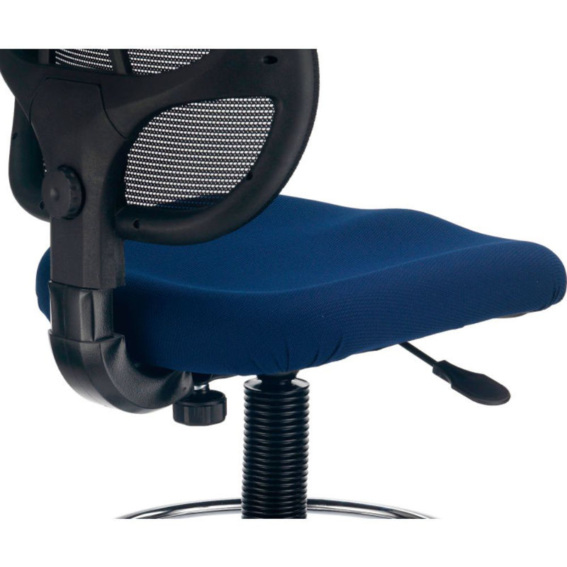 Tabouret de laboratoire à hauteur ajustable, Bleu