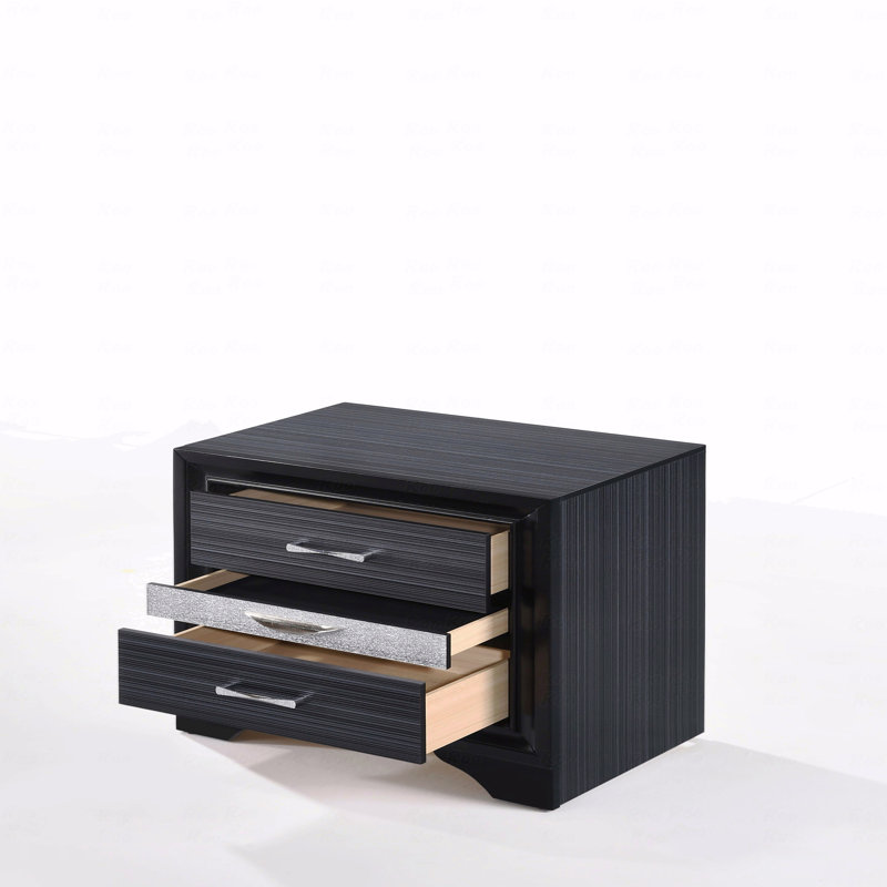 Table de chevet noire