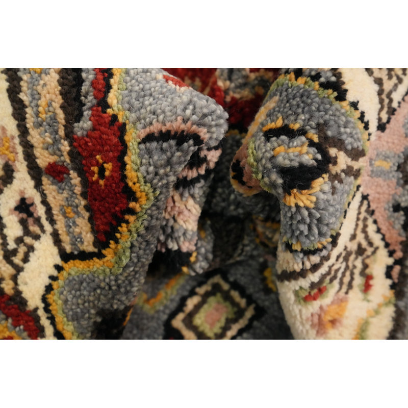 Tapis géométrique fait à la main Oushak 3 x 5