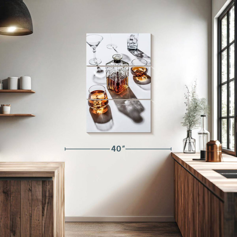 Yarlin Whiskey Decanter Glasses, 38" H x 24" W