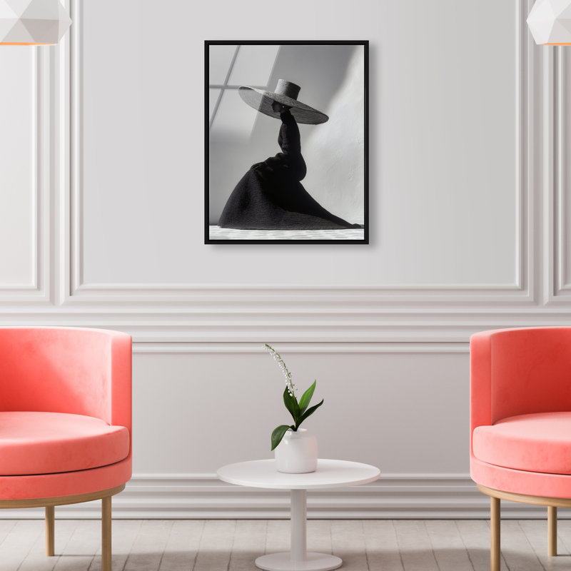 Monumental Modesty I Print, 37"H x 31"W, Black Floater Frame