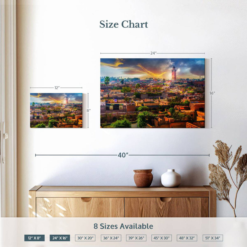 Nicci Moroccan Sunset, 16" H x 24" W
