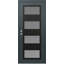 Porte d'entrée pré-suspendue à panneau en acier noir anthracite / anthracite-119484884-119484885
