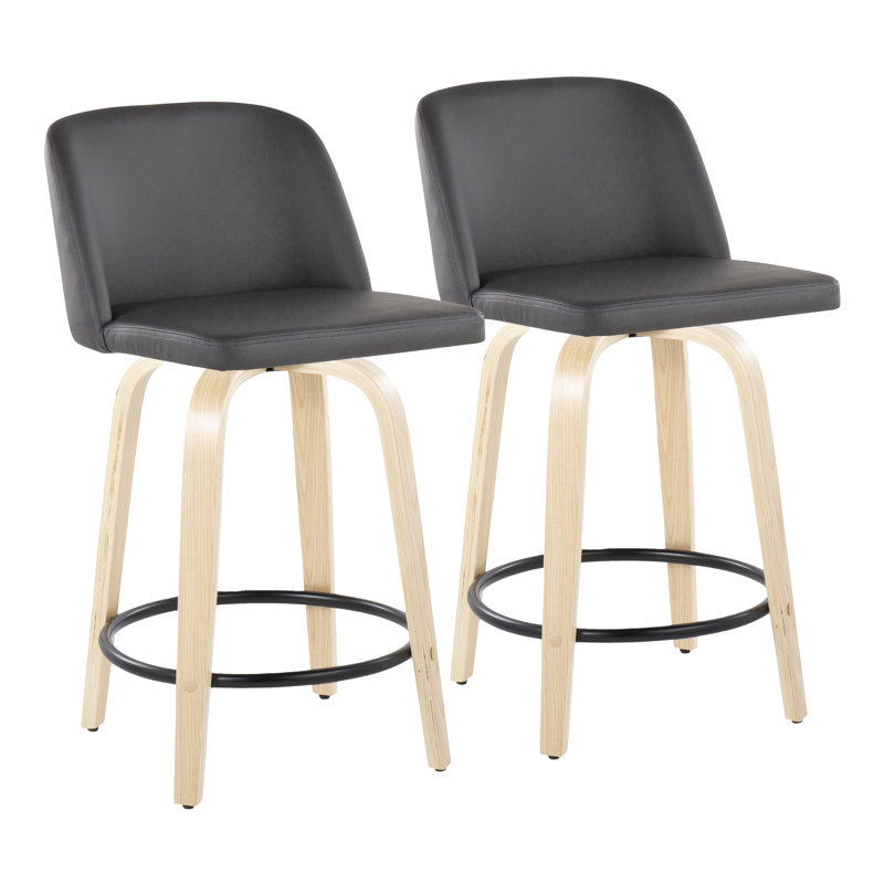Lakyia Swivel Upholstered Counter Stool