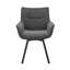 Chaise pivotante en tissu avec pieds en acier Heid-88417880
