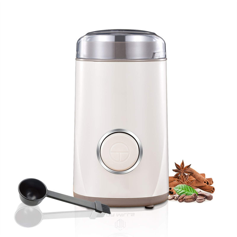 Chengdu Menghejia Technology Co., Ltd. Stainless Steel Electric Blade Coffee Grinder, White