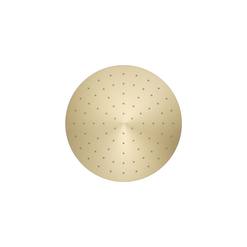 Contemporary Multi Function Rain Shower Head, Vibrant French Gold, Square, 1.75 GPM