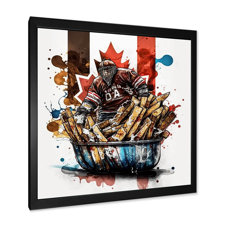 «But Tender In Poutine I», impression sur toile, Cadre photo noir, H 30 po x l 30 po x P 1 po