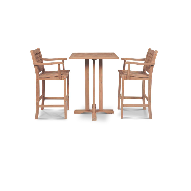 30" Teak Patio Bar Stool
