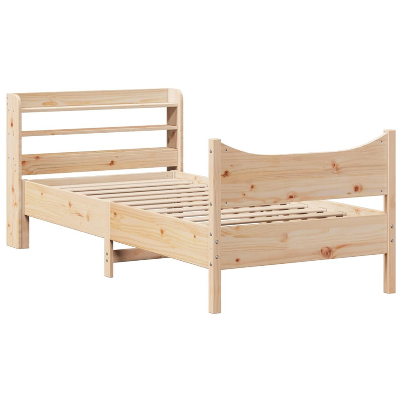 Storage Bed, Brown, European Single (90 x 200 cm)