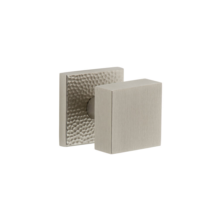 Viaggio Quadrato Hammered Texture Rosette Single Dummy with Quadrato Knob