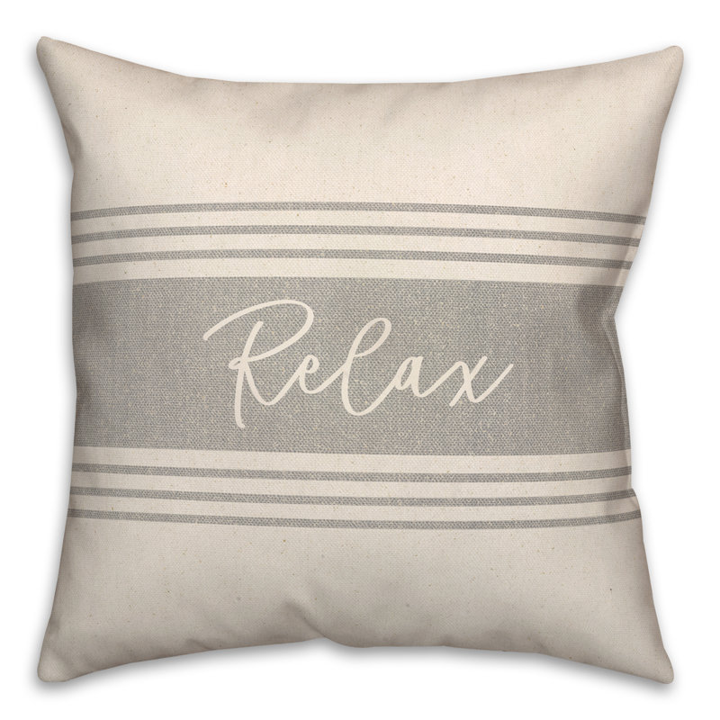 Housse et insert de coussin pour l'extérieur Relax Linen 9, 18 po x 18 po, gris