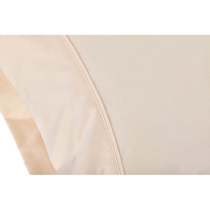Ensemble de draps 100% coton 300 fils mySraps, Ensemble de draps pour grand lit avec 2 taies d'or, Naturel