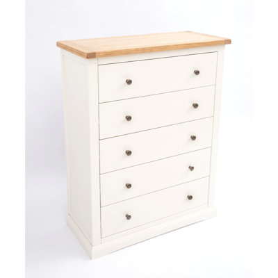Kaidence 90 cm W Chest of 5 Drawers