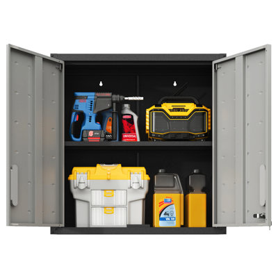 Space Metal Cabinet With Lock For Office, Warehouse Organization Modern Storage Locking Door Garage, Warehouse, Office Space Saving