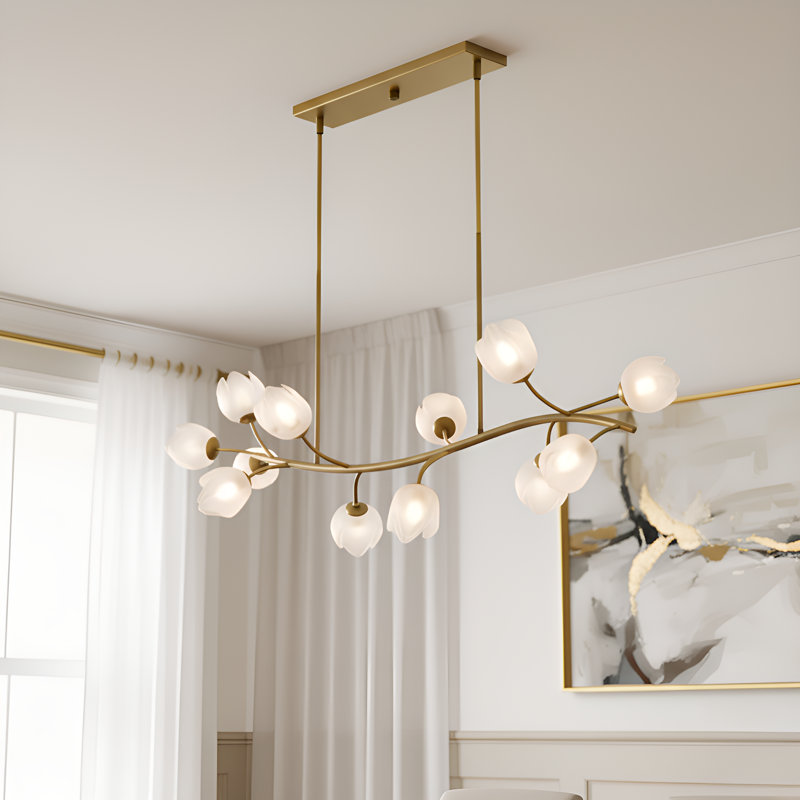 Walker 10-Light Vintage Brass Island Light