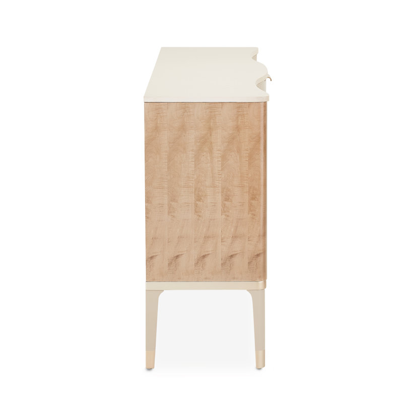 Malibu Crest 74.5'' W Sideboard, White/Blush
