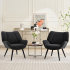Fauteuil d'appoint, canapé simple à accoudoirs rembourrés, Tissu noir