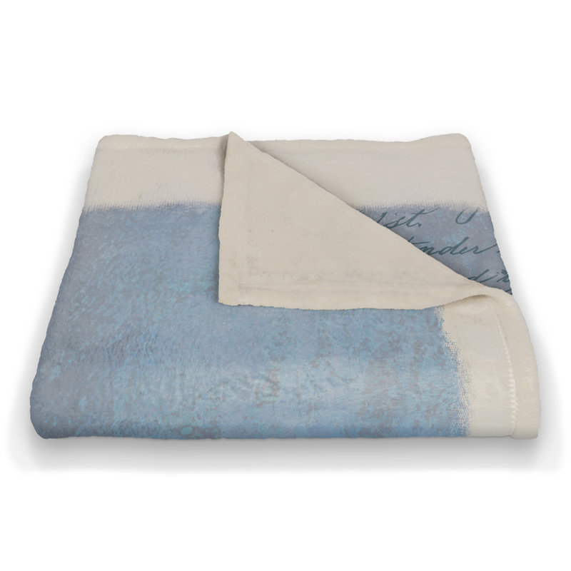 Hand Woven Throw Blanket, Bluel