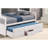 White Twin Over Full Bunk Bed With Transitional Design Flair, Side And 3 Underbed Drawers, Solid Engineered Wood Structure, Joint Solution, Trundle For Bedroom Space Planning, Quick Setup Procedure