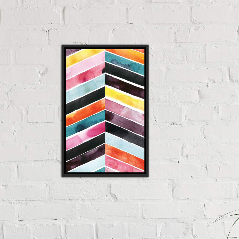 Reproduction d’art à motif « vif aquarelle i » par grace-reproduction, H 26 po x l 18 po x 1,5 po, Toile avec cadre noir
