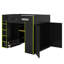 Full Size Wood Loft Bed With Desk,Wardrobe,Ample Storage Space,And RGB LED Light-1020829019