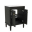 Meuble-lavabo de salle de bain chic 24 po avec évier sur-comptoir et armoire de rangement à deux niveaux de style contemporain-1556878791-1556878810