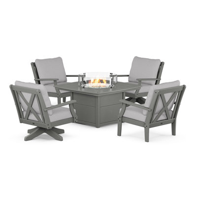 Braxton 5-Piece Deep Seating Set with Fire Table
