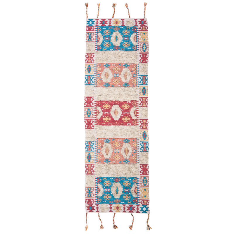 Joppatowne Hand Loomed Wool Southwestern Rug, Runner 2'3" x 8'