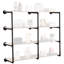 4 Piece Square Steel Floating Shelf