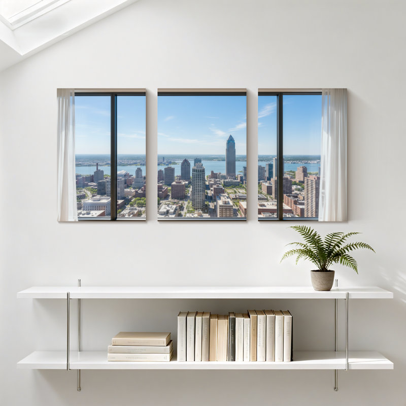 «Scenic & Cityscapes», ensemble de 3 impressions sur toile, H 24 po x l 48 po